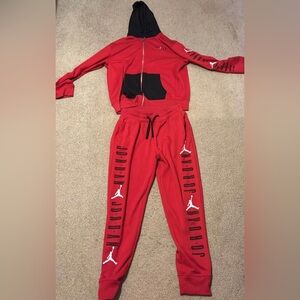 Jordan Red and Black Tracksuit